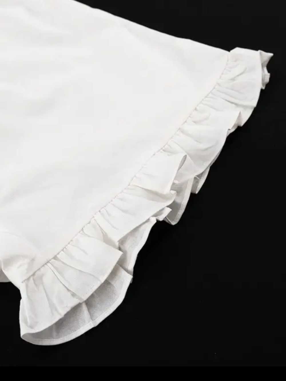 NWT UNLABELED Cream Ruffle Shorts Set - Picture 4 of 4